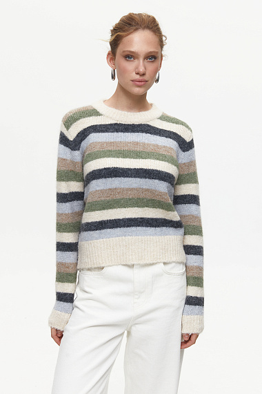 Sweter w paski niebieski - 2026-1